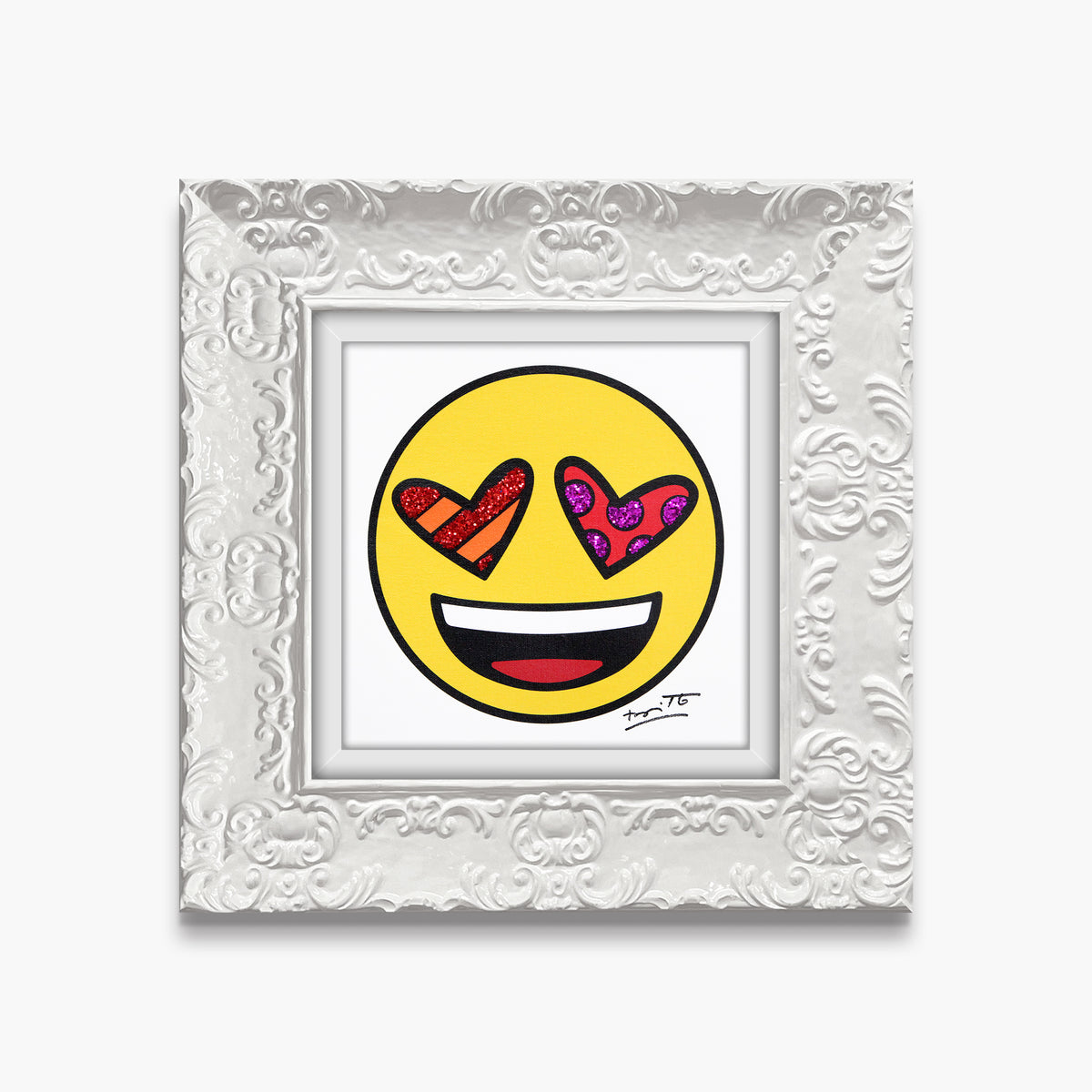 modern pop art love you emoji by britto  vibrant home decor