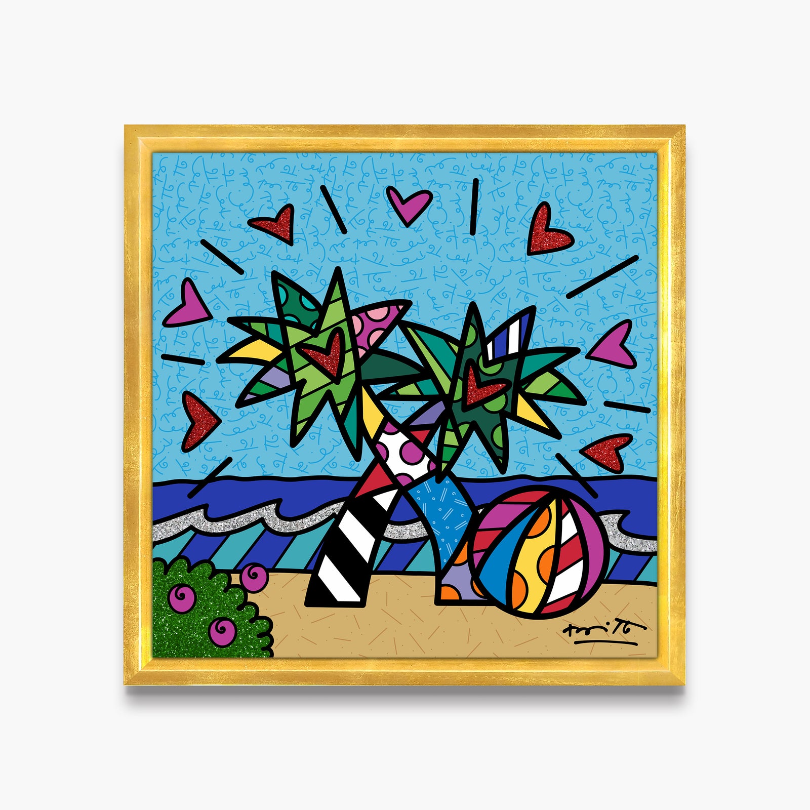modern pop art miami beach limited edition print  vibrant home decor