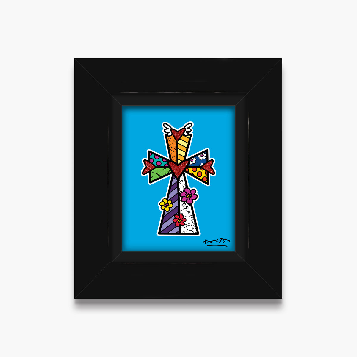 Romero Britto blessings limited edition print  colorful pop art design