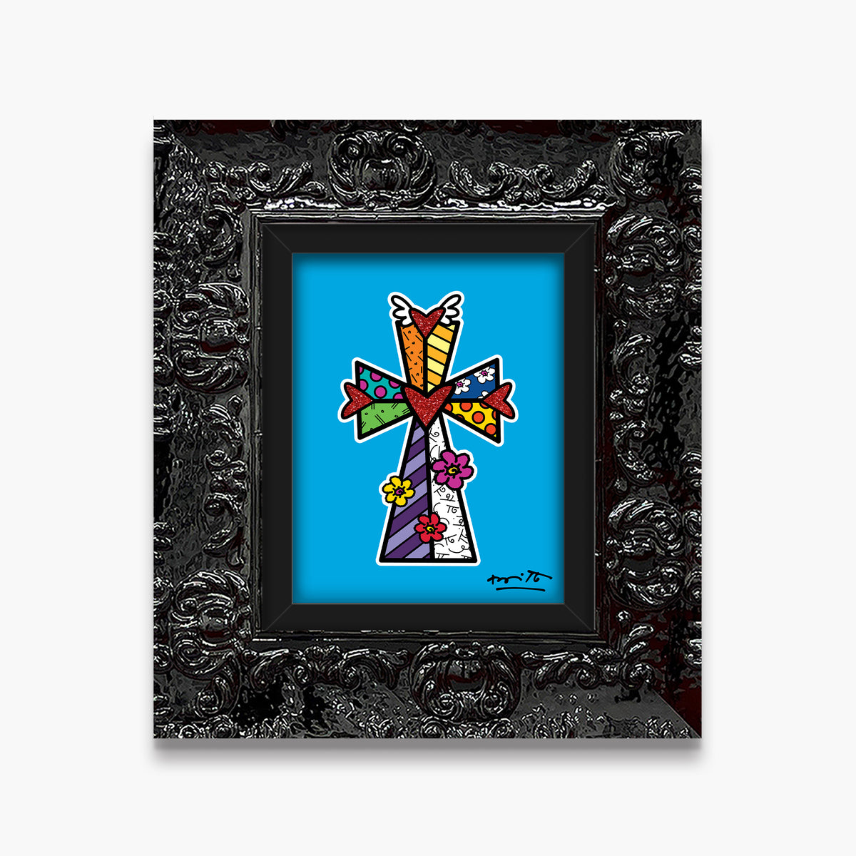 Romero Britto blessings limited edition print  contemporary pop art piece