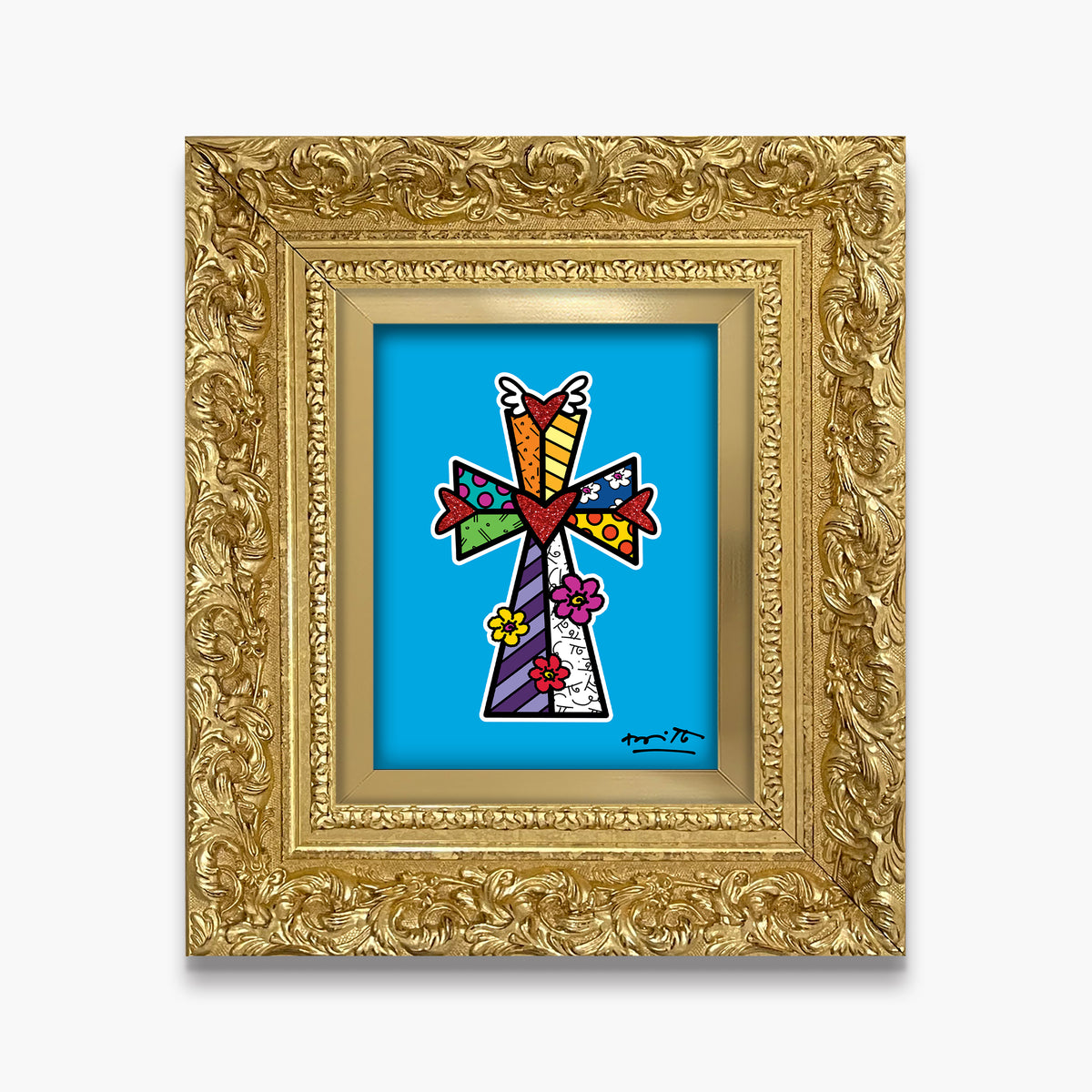 Romero Britto blessings limited edition print  contemporary pop art piece