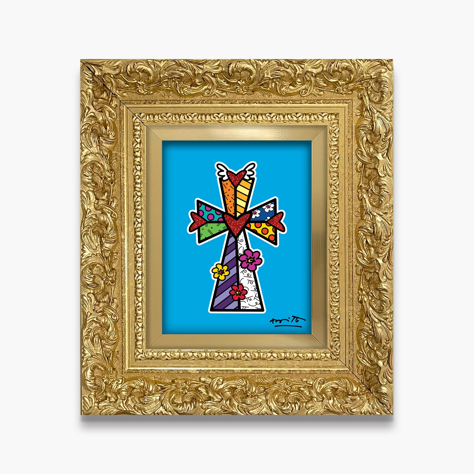 Romero Britto blessings limited edition print  contemporary pop art piece