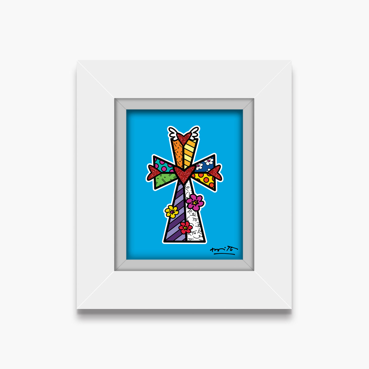 Romero Britto blessings limited edition print  contemporary pop art piece