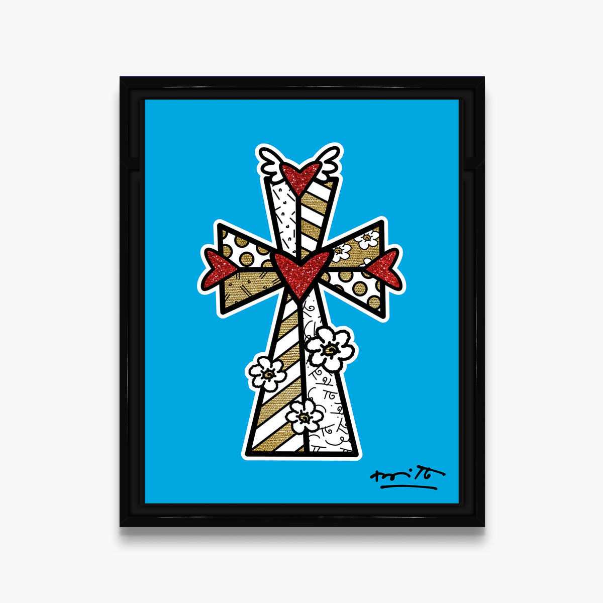 blessings blue limited edition print  artistic colorful design collectible