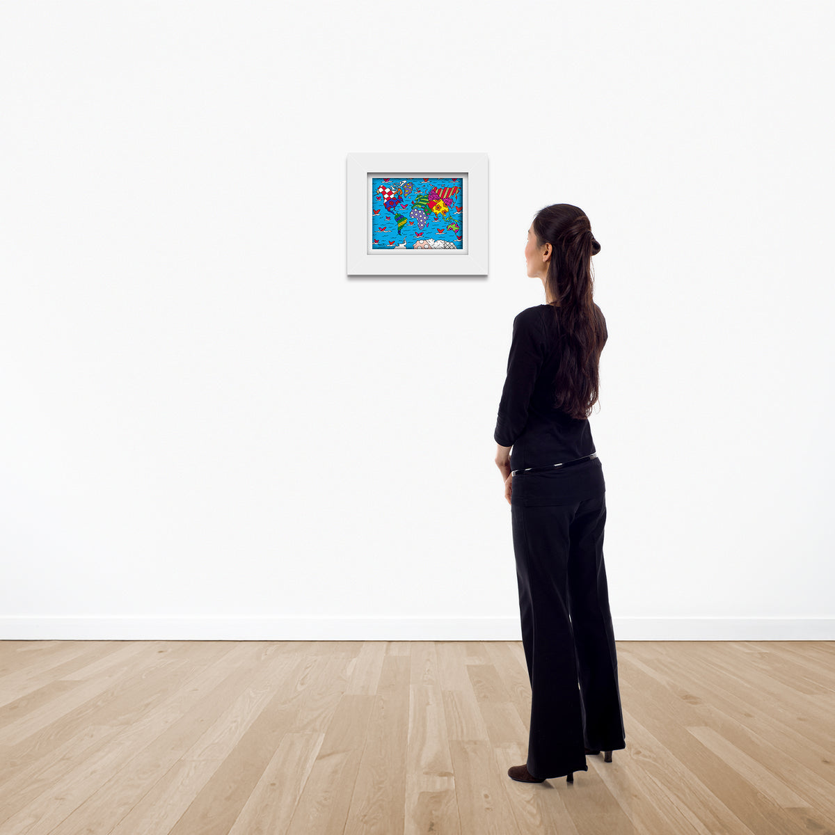 modern pop art small world limited edition print  vibrant home decor