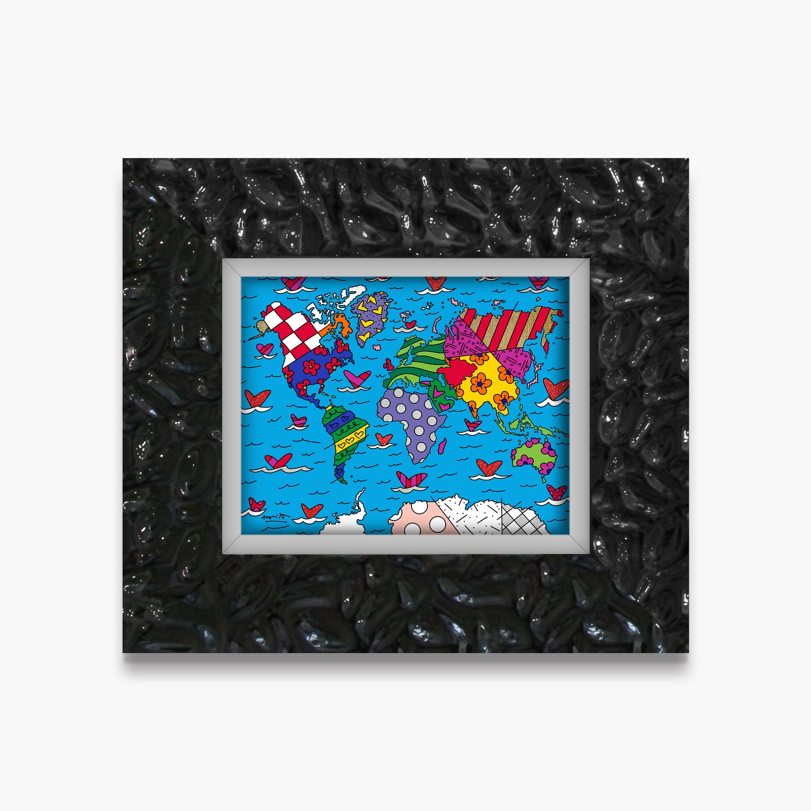modern pop art small world limited edition print  vibrant home decor