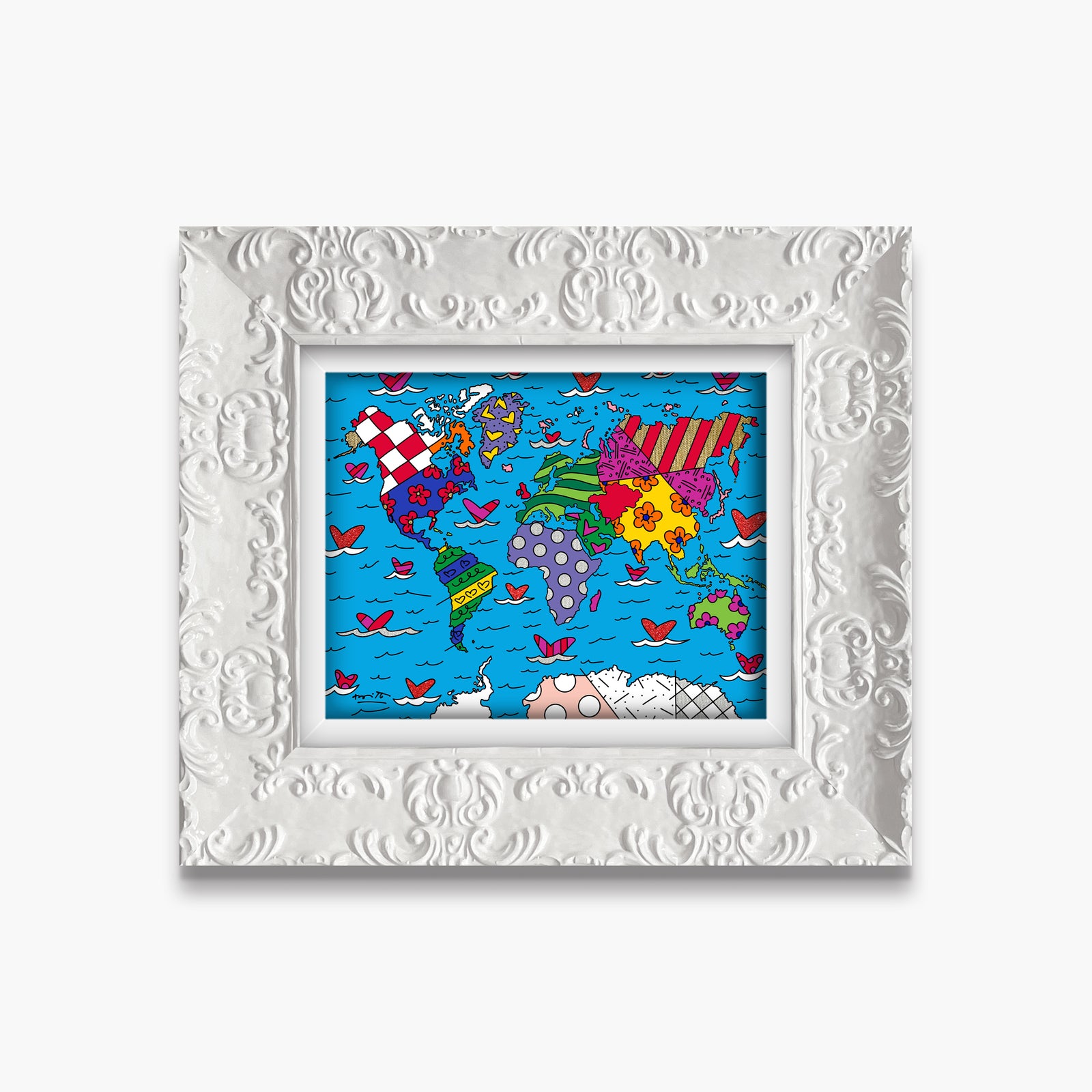 modern pop art small world limited edition print  vibrant home decor