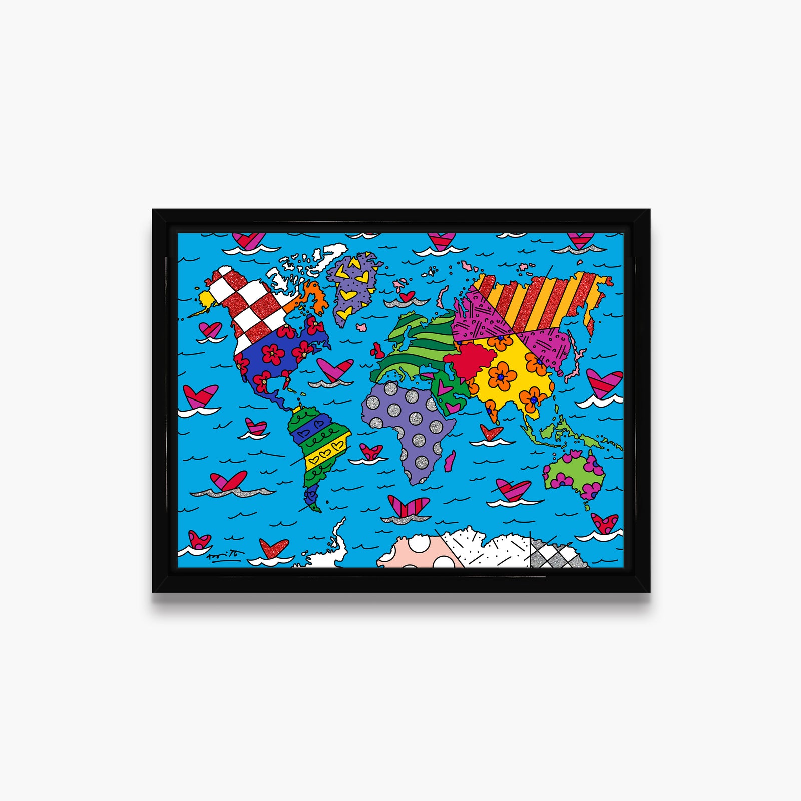 Romero Britto we are the world limited  colorful pop art design