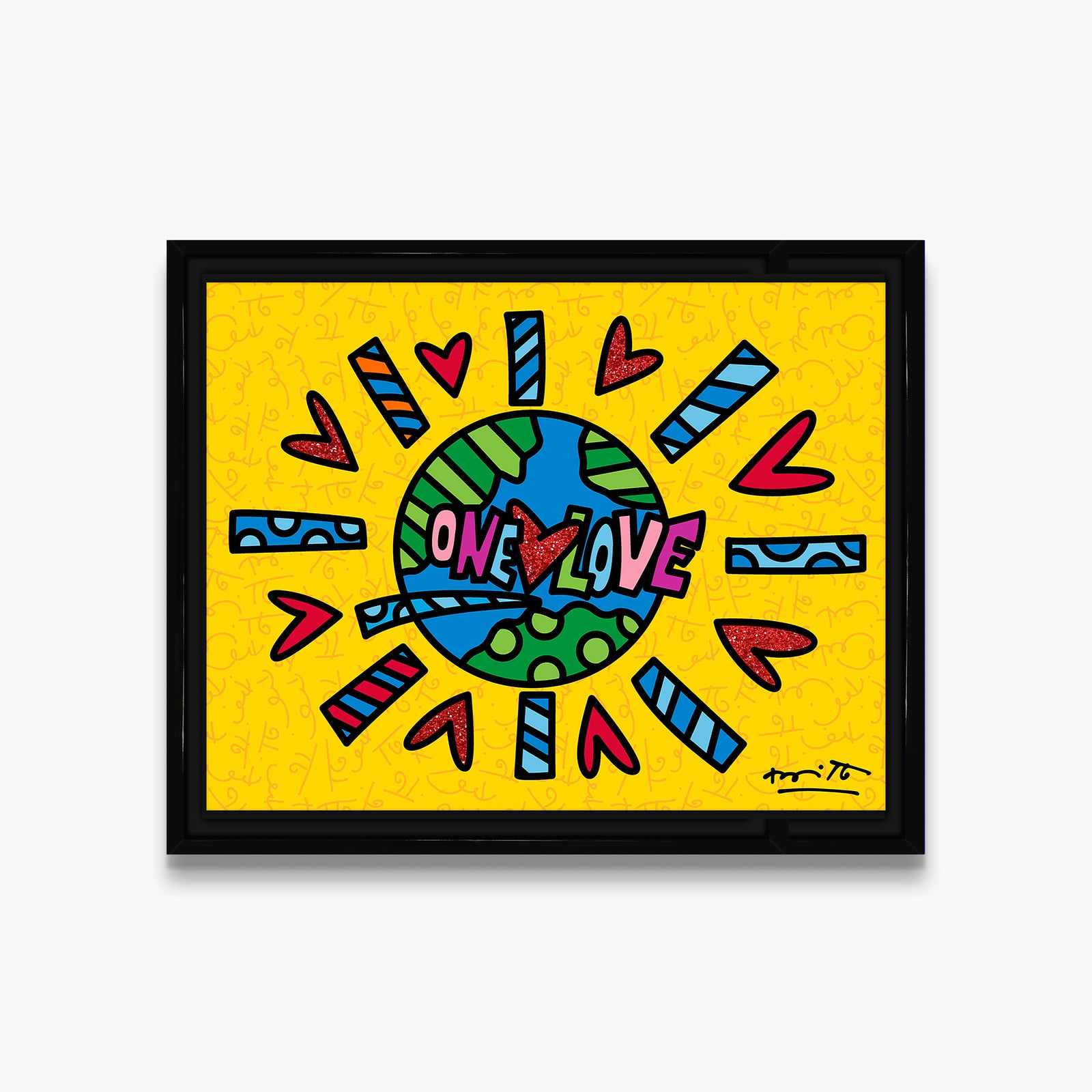 modern pop art one love limited edition print  vibrant home decor