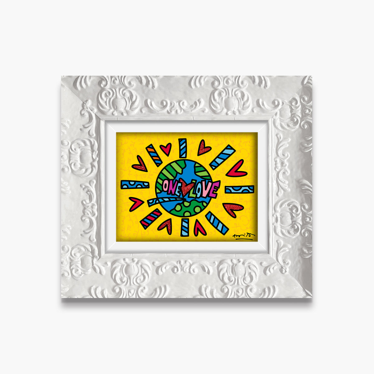modern pop art one love limited edition print  vibrant home decor