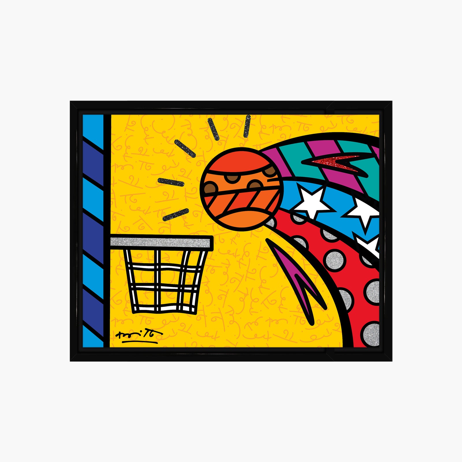 Romero Britto swish limited edition print  colorful pop art design