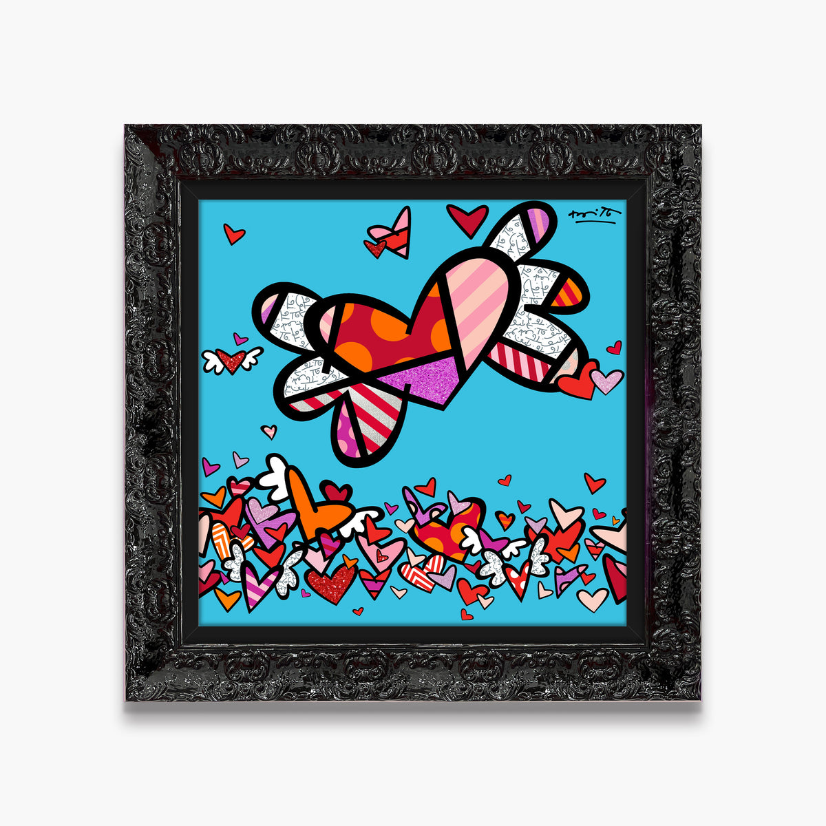 modern pop art flow ii hearts limited edition  vibrant home decor