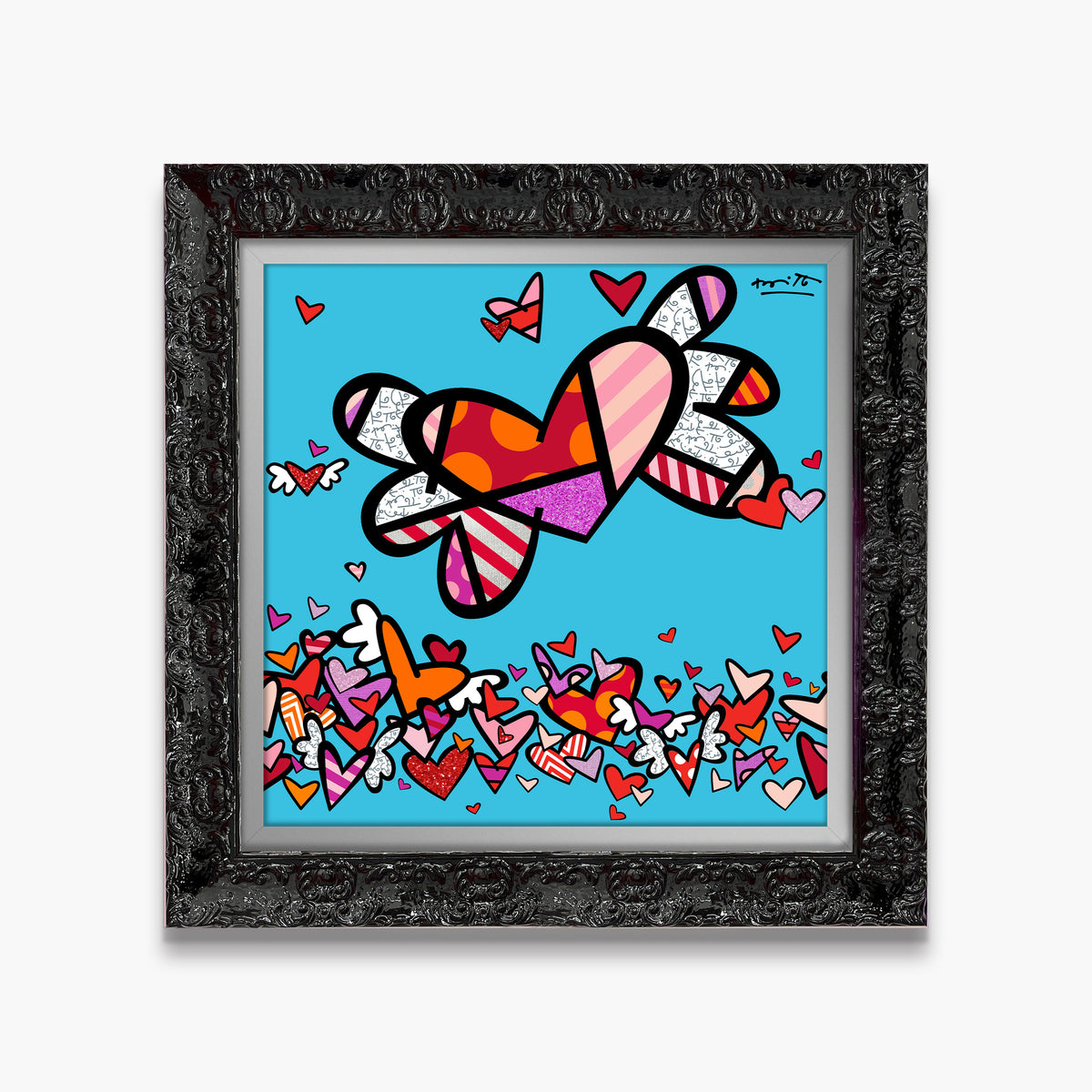 flow ii hearts limited edition  artistic colorful design collectible