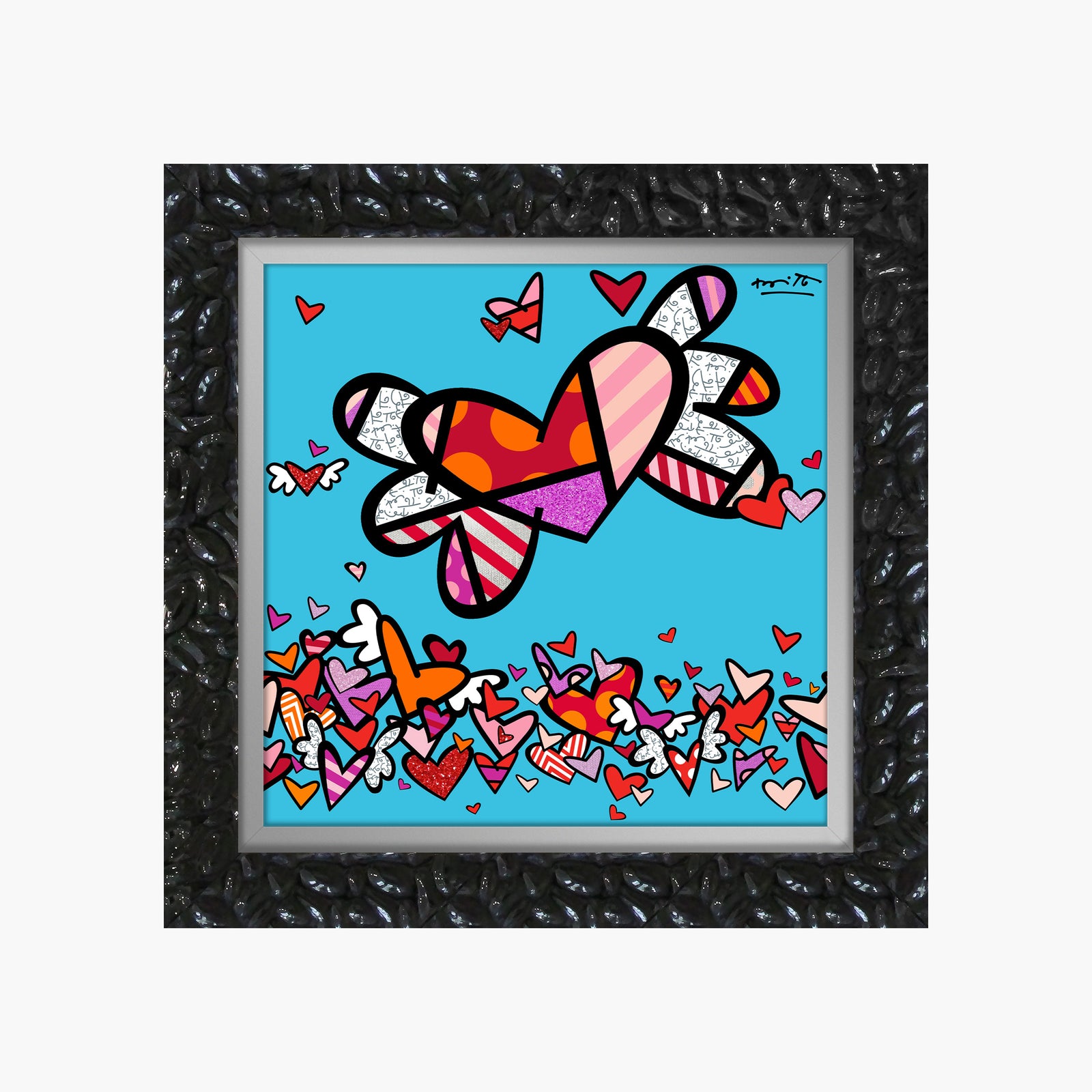 modern pop art flow ii hearts limited edition  vibrant home decor