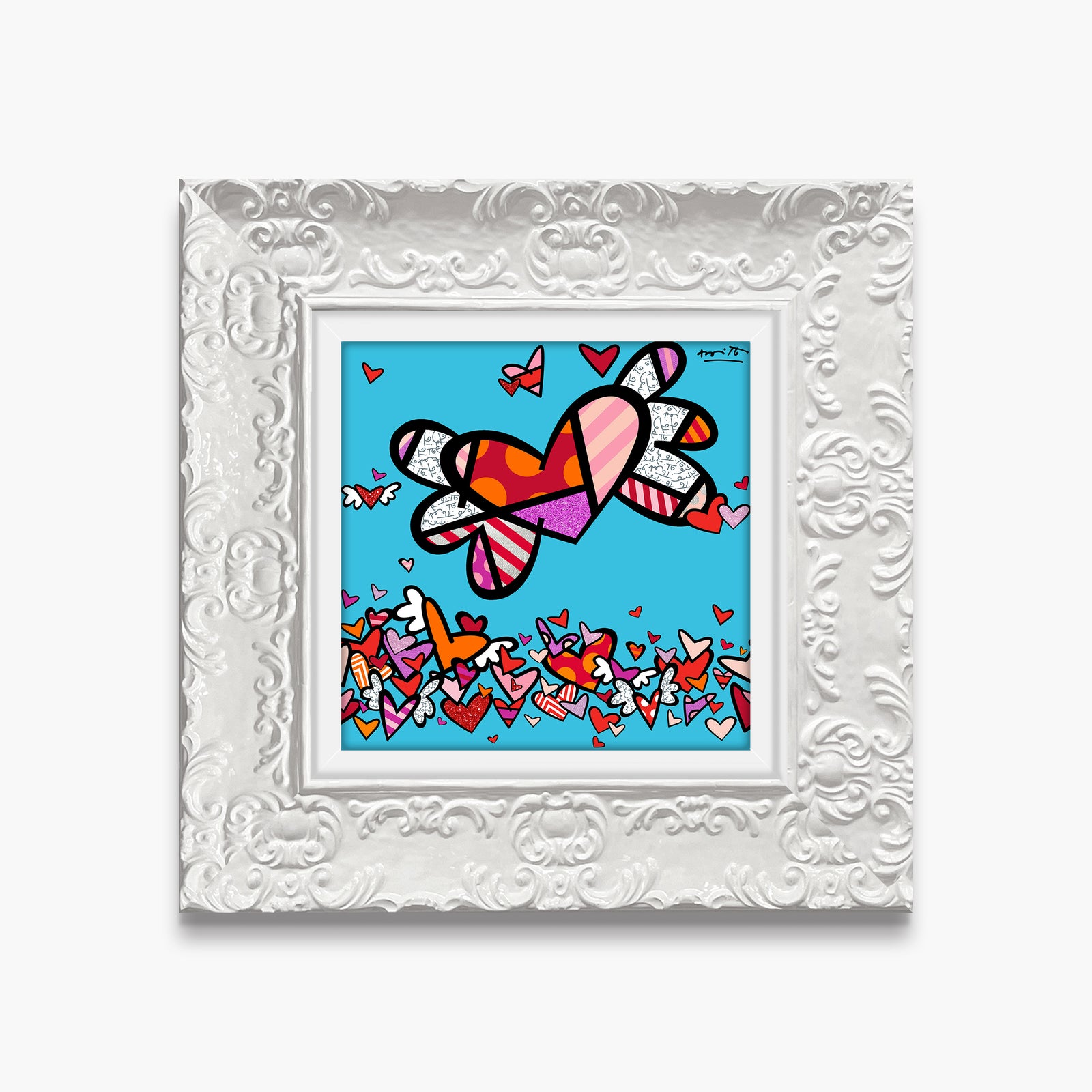 Romero Britto little flow ii limited edition  contemporary pop art piece