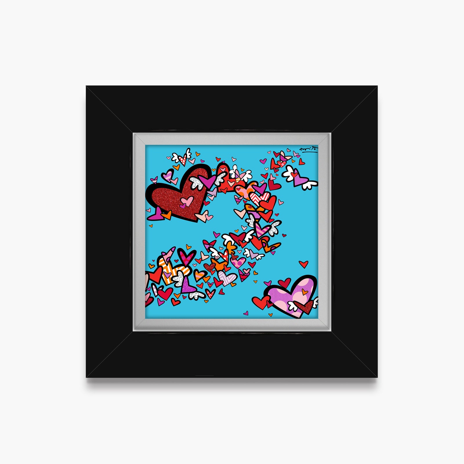 Romero Britto little flow iii limited edition  contemporary pop art piece