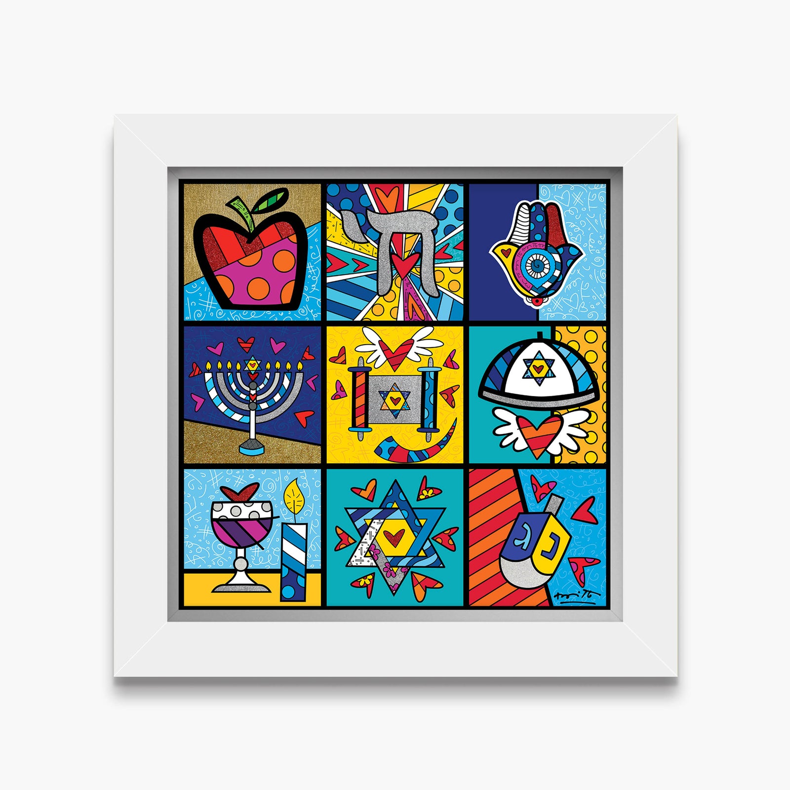Romero Britto holy land limited edition print  colorful pop art design