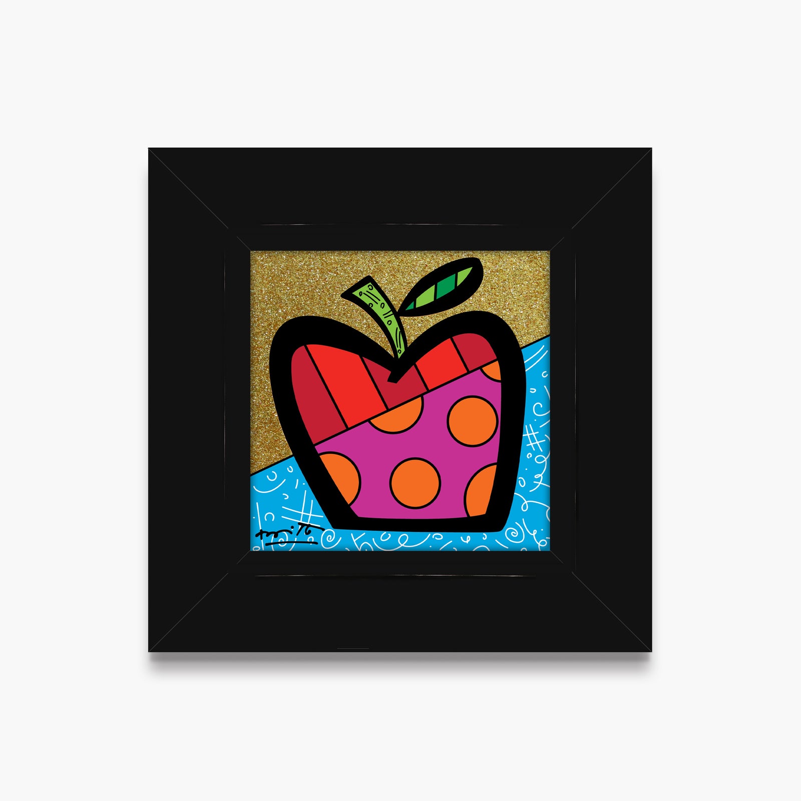 Romero Britto mazel tov apple limited edition  colorful pop art design