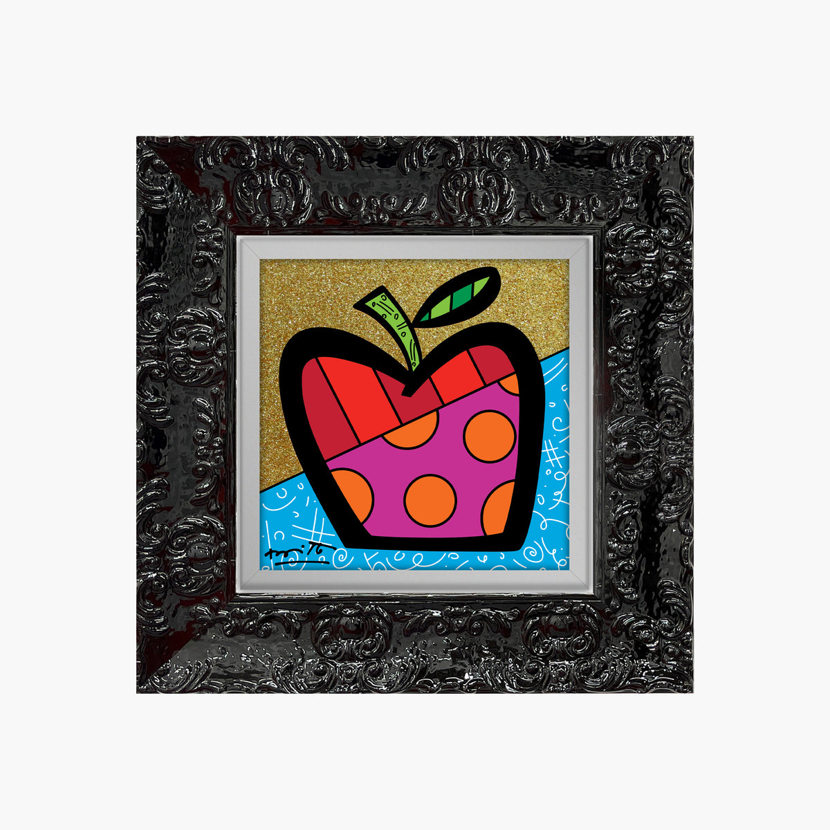 Romero Britto mazel tov apple limited edition  colorful pop art design