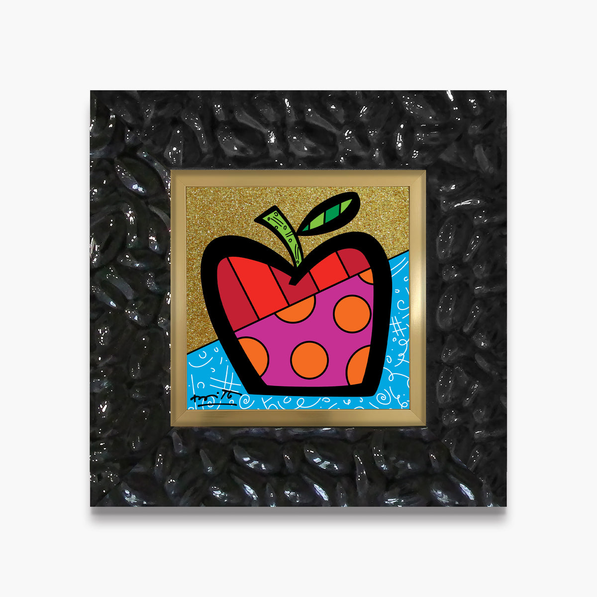 Romero Britto mazel tov apple limited edition  colorful pop art design