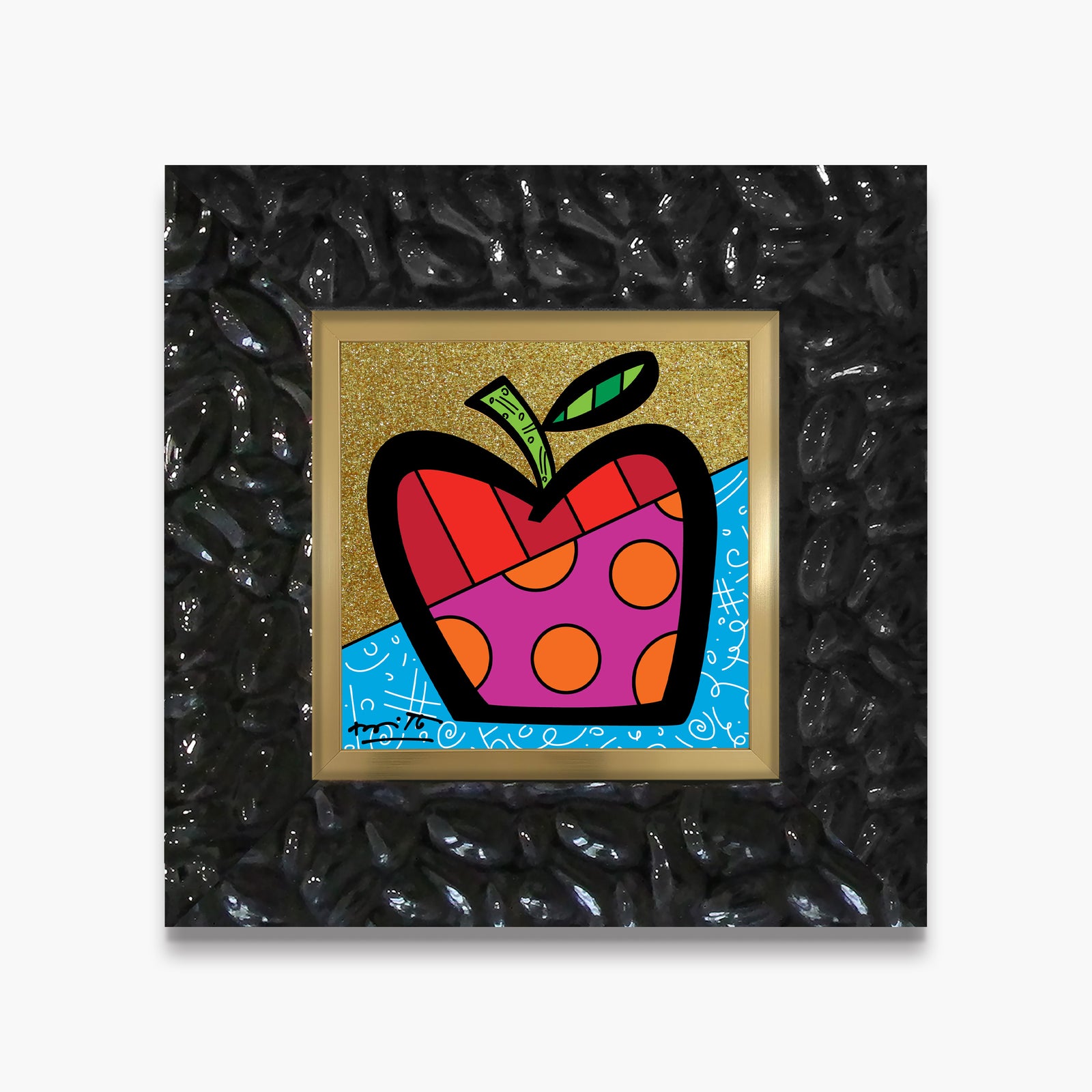 Romero Britto mazel tov apple limited edition  colorful pop art design