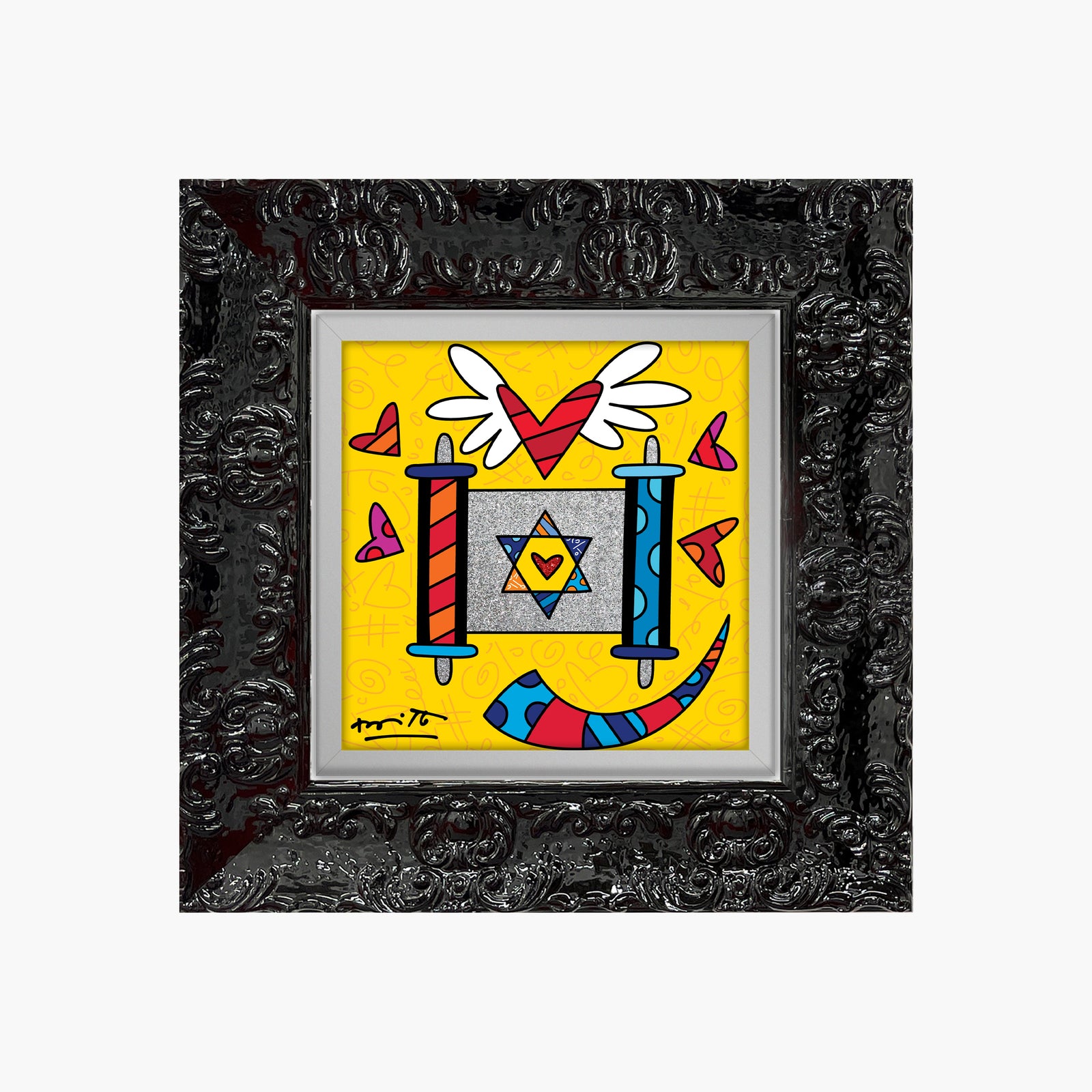 modern pop art mazel tov torah limited edition  vibrant home decor