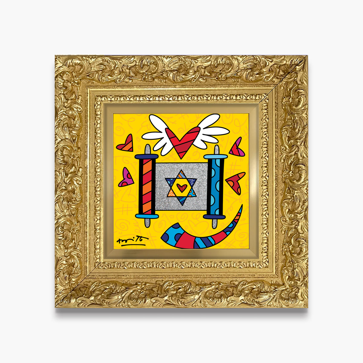 mazel tov torah limited edition  artistic colorful design collectible