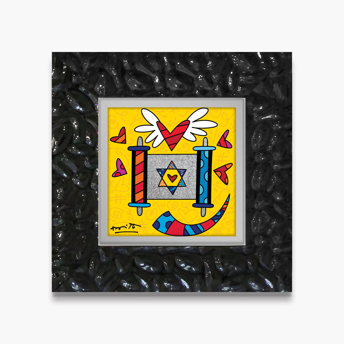 modern pop art mazel tov torah limited edition  vibrant home decor