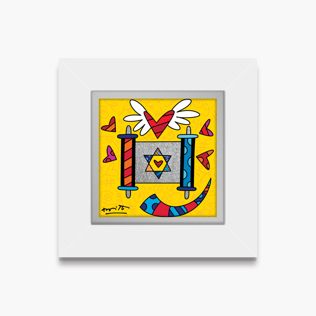 modern pop art mazel tov torah limited edition  vibrant home decor