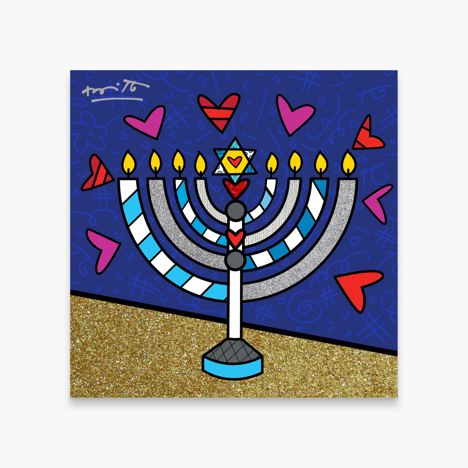 Mazel Tov (Menorah) - Limited Edition Print