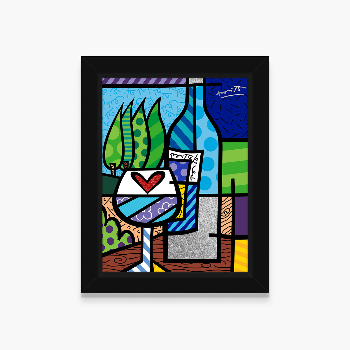 Romero Britto to a good life limited  colorful pop art design
