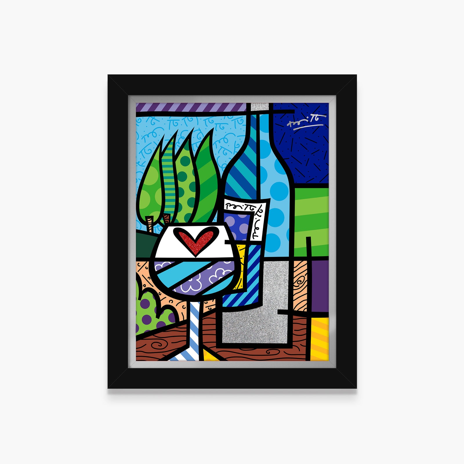 Romero Britto to a good life limited  contemporary pop art piece