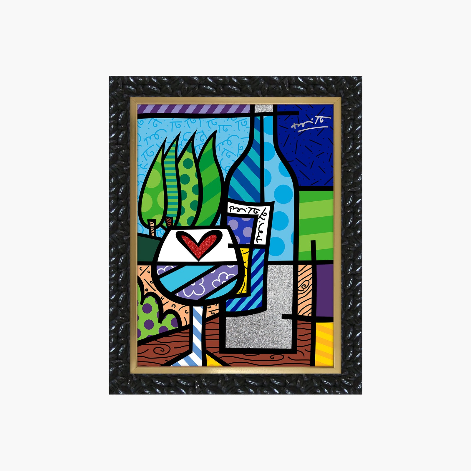 Romero Britto to a good life limited  contemporary pop art piece