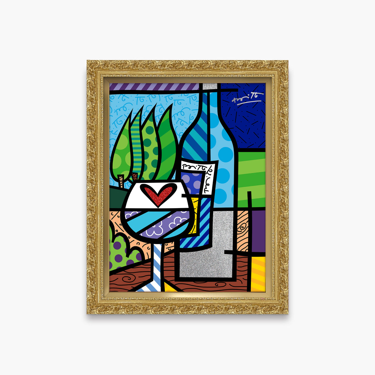 Romero Britto to a good life limited  contemporary pop art piece