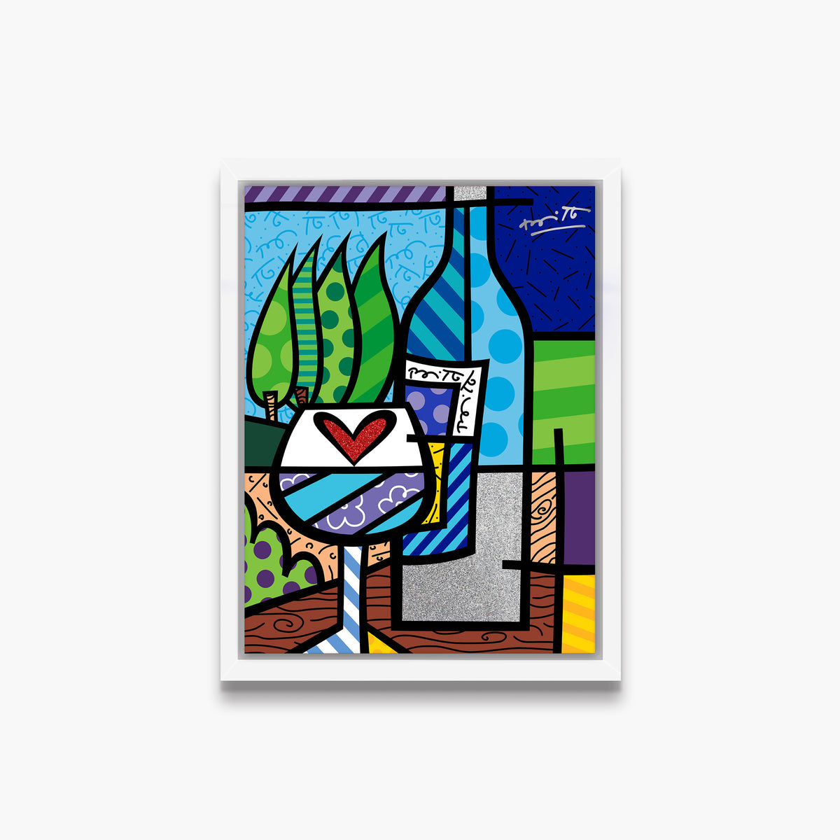 Romero Britto to a good life limited  colorful pop art design