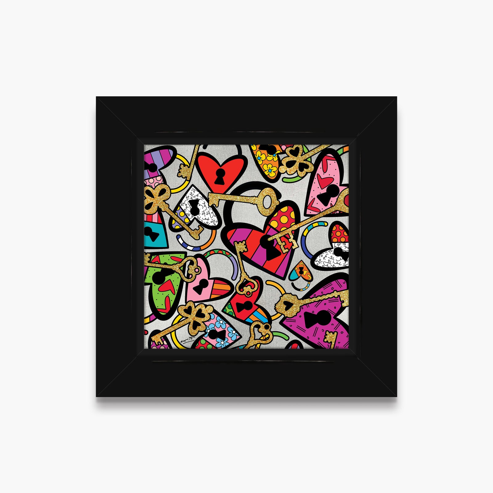 Romero Britto locks of love limited edition  colorful pop art design