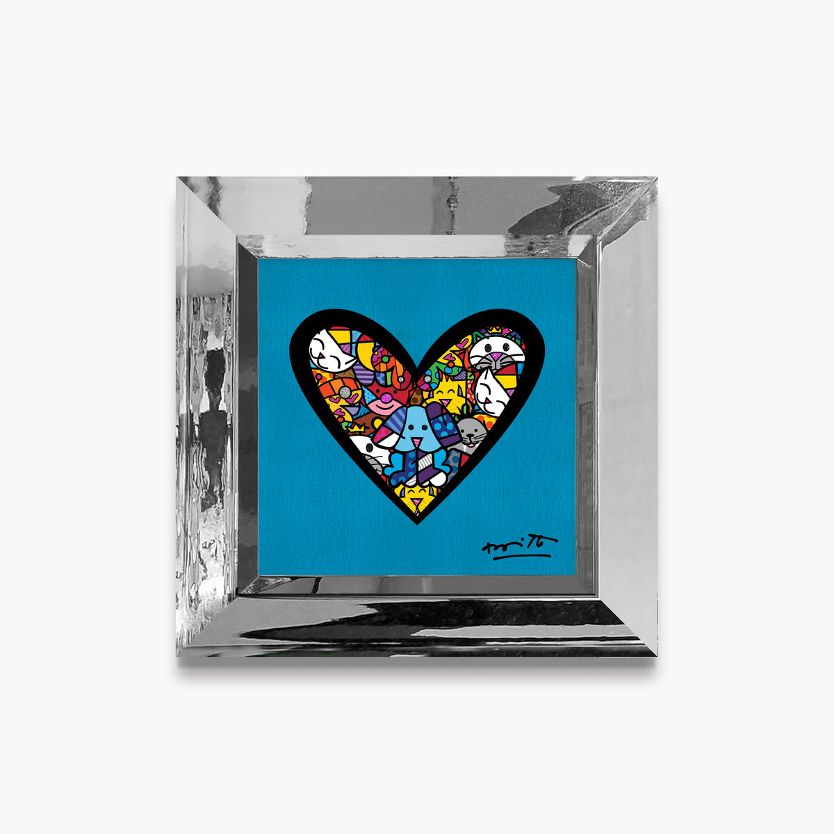 I Love Animals (Metallic Cyan) - Limited Edition Print