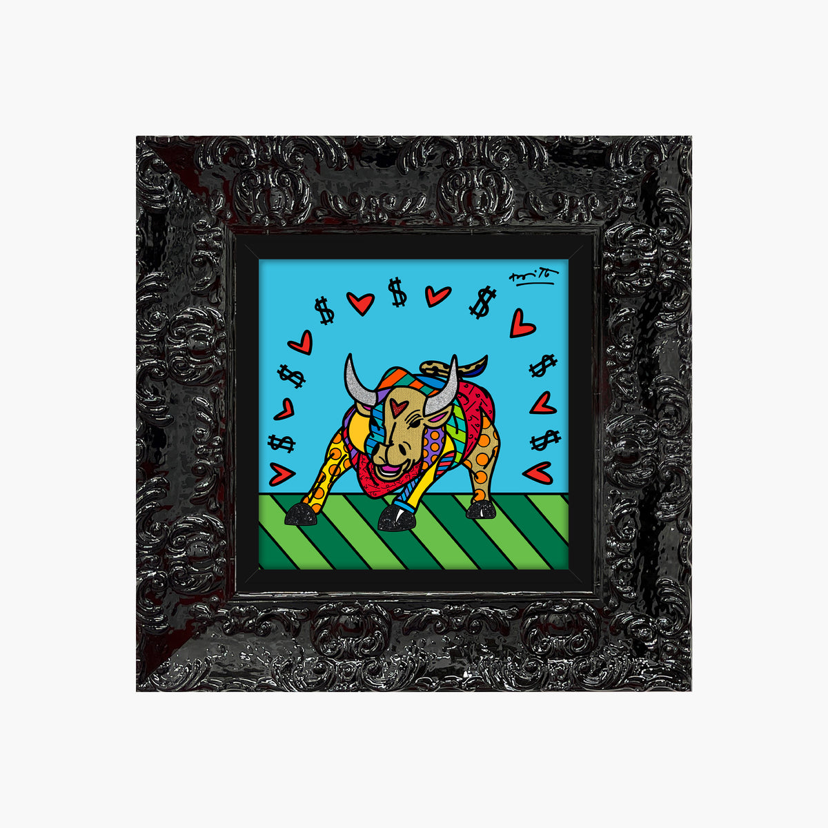 Romero Britto for good luck limited edition  colorful pop art design