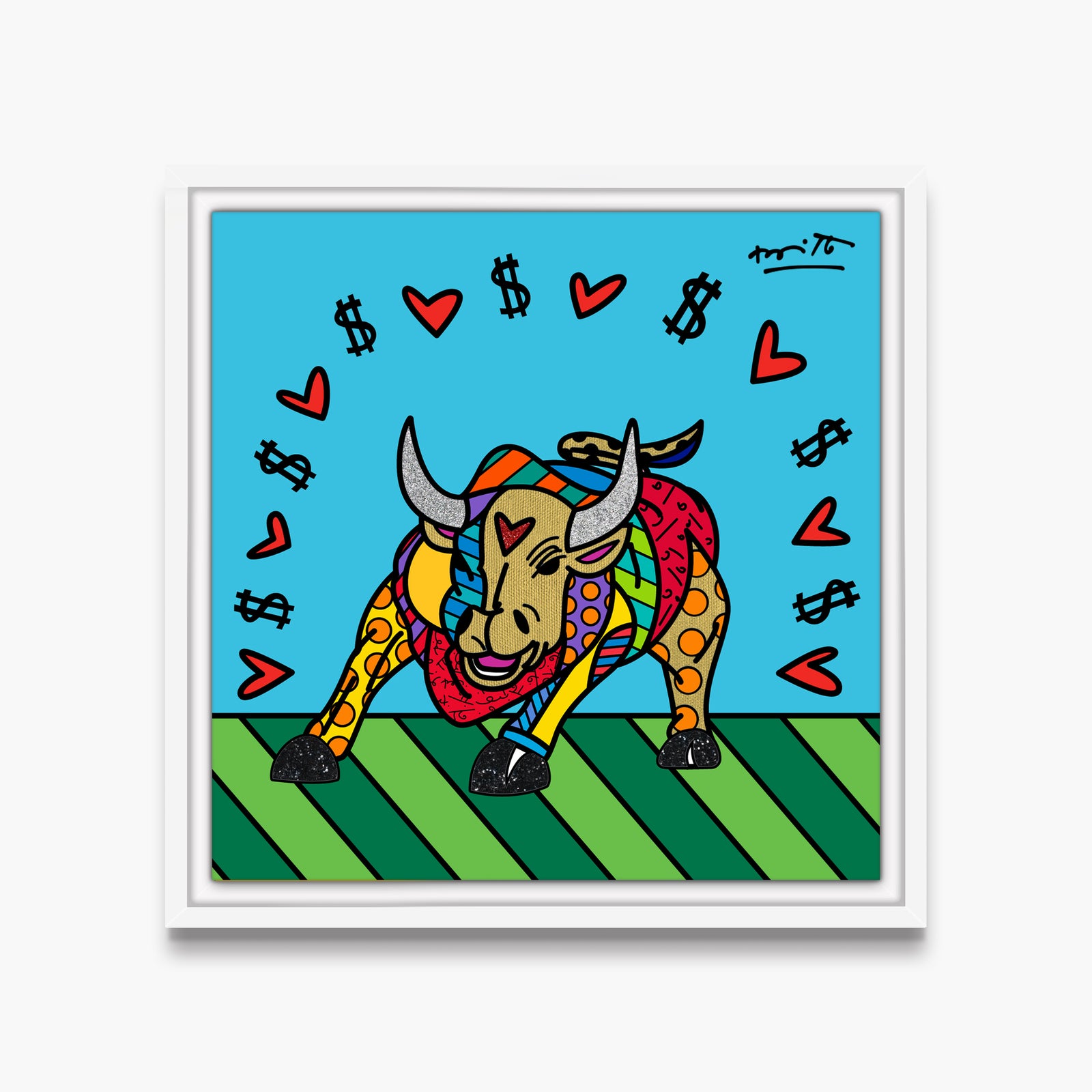 Romero Britto for good luck limited edition  colorful pop art design