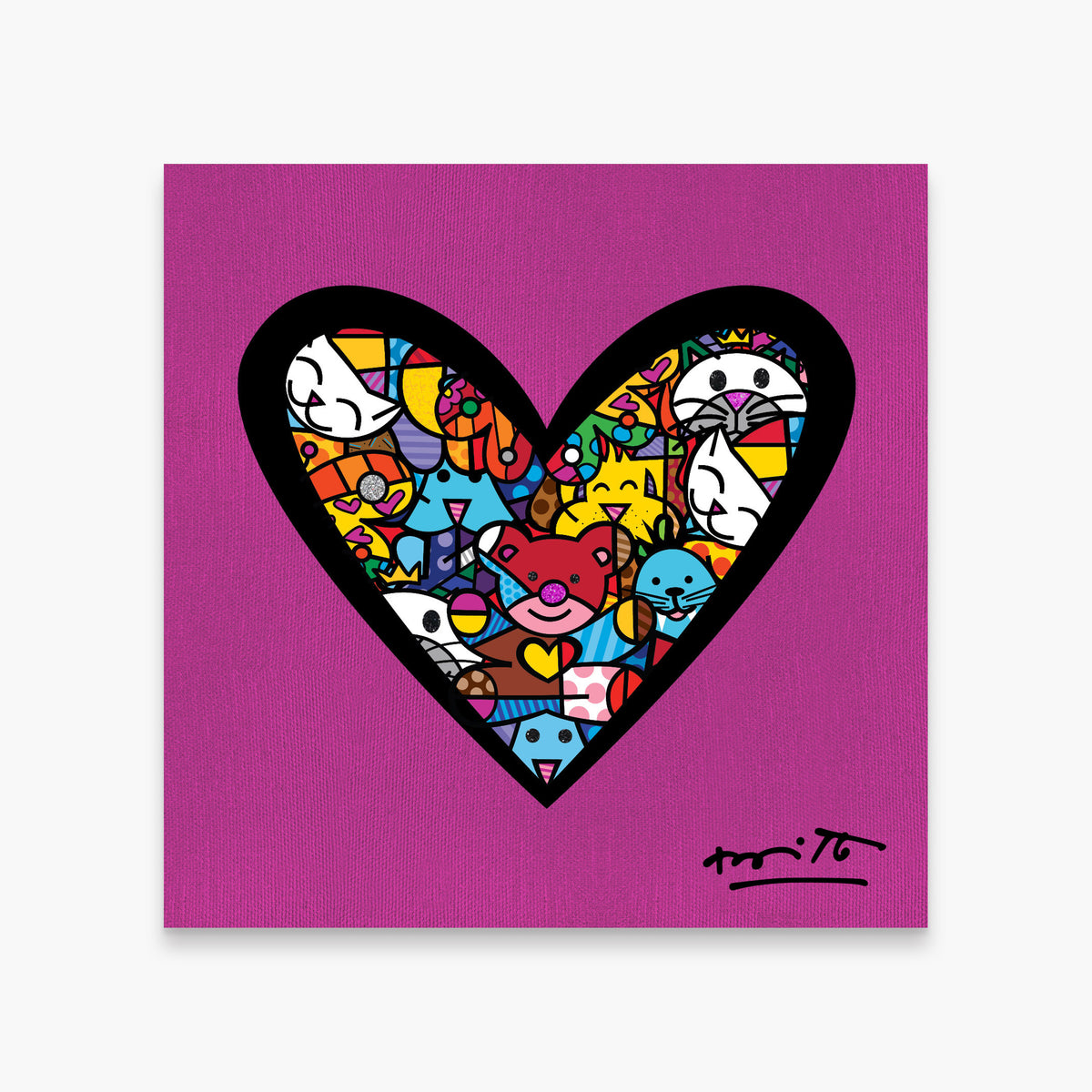 I Love Animals (Metallic Magenta) - Limited Edition Print