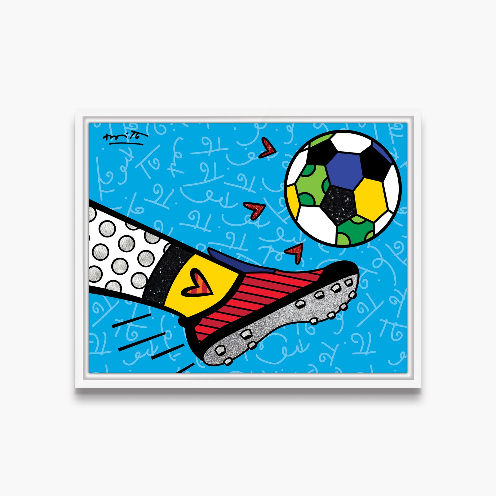 modern pop art goalll limited edition print  vibrant home decor