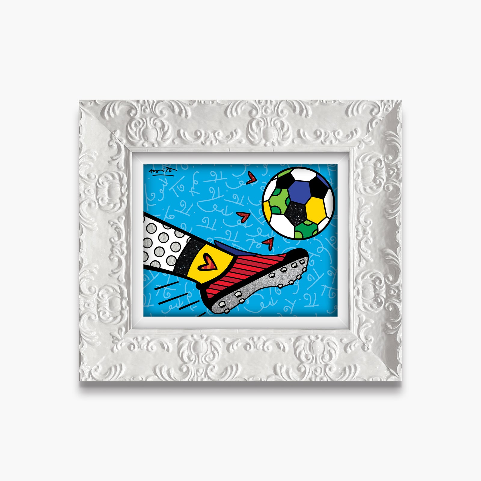 Romero Britto goalll limited edition print  colorful pop art design