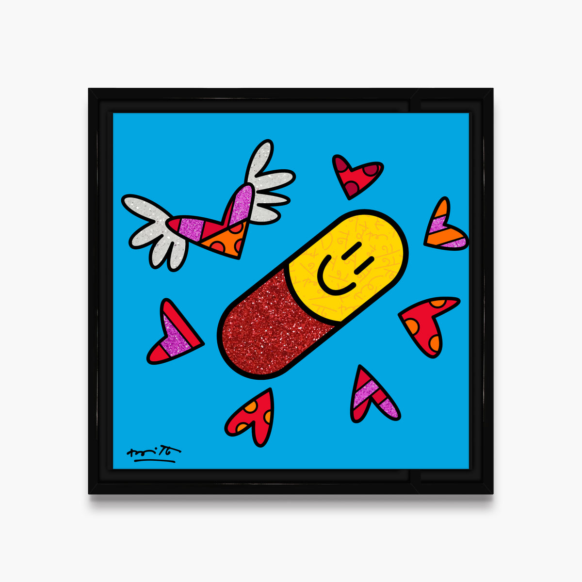 happy pill limited edition print  artistic colorful design collectible