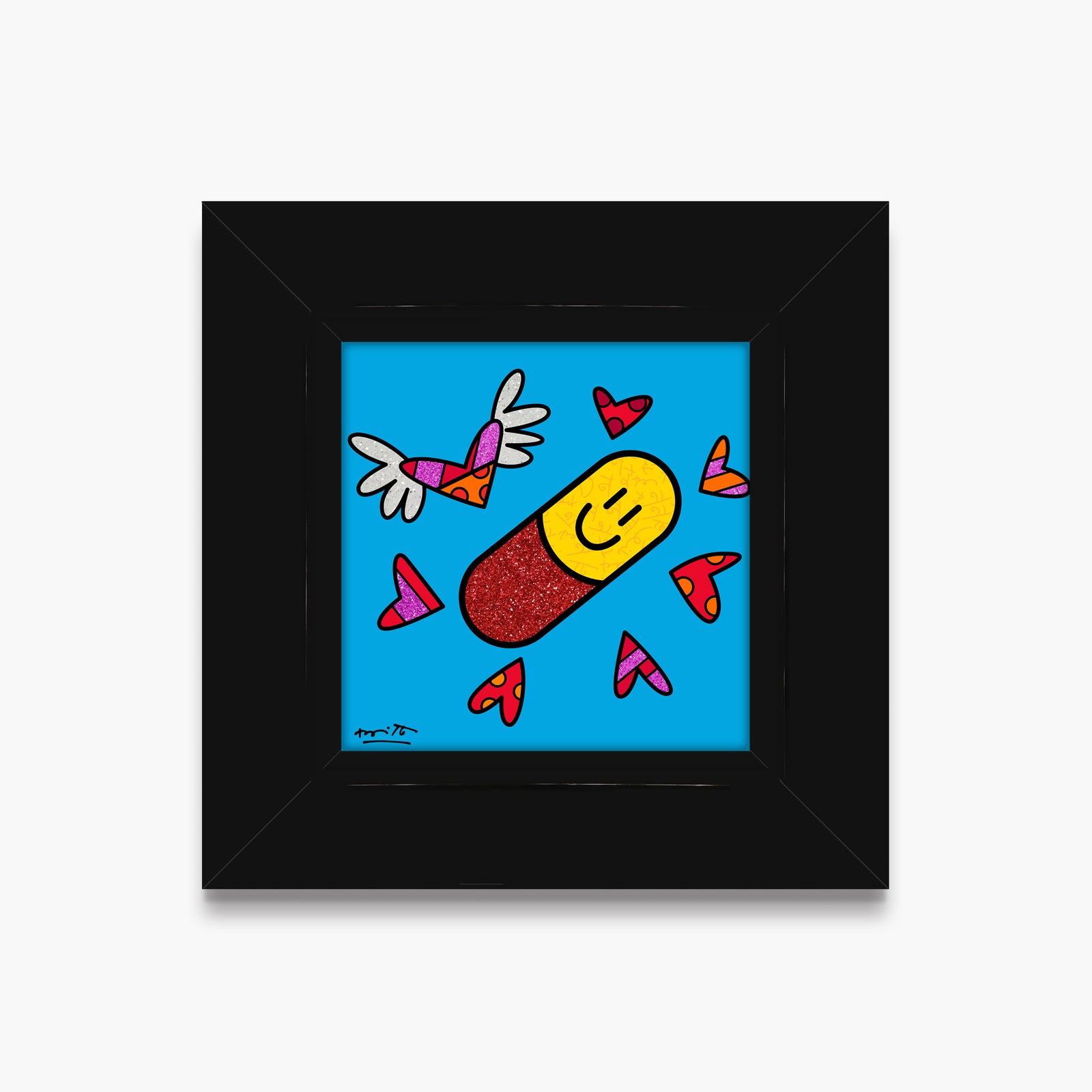 happy pill limited edition print  artistic colorful design collectible
