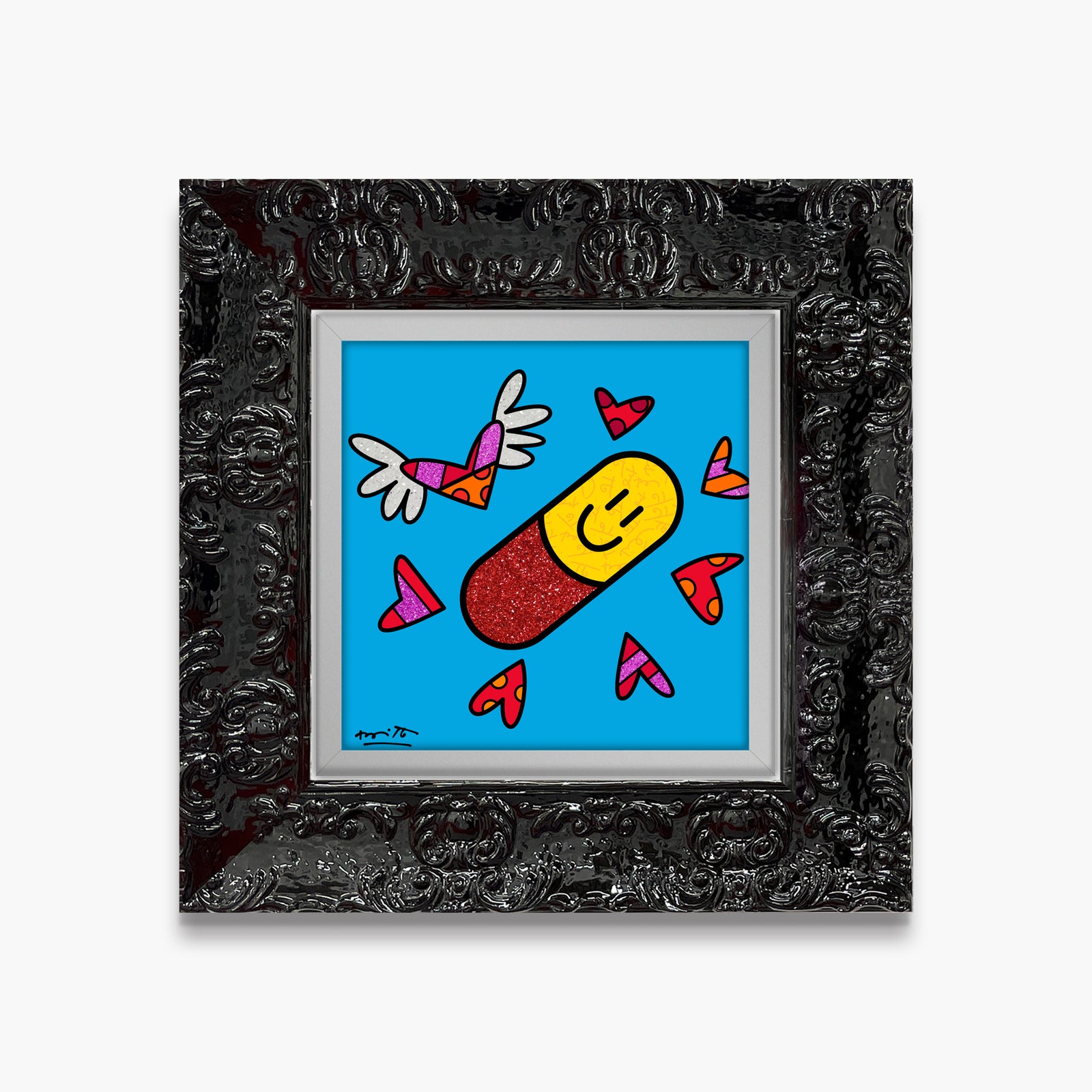 happy pill limited edition print  artistic colorful design collectible