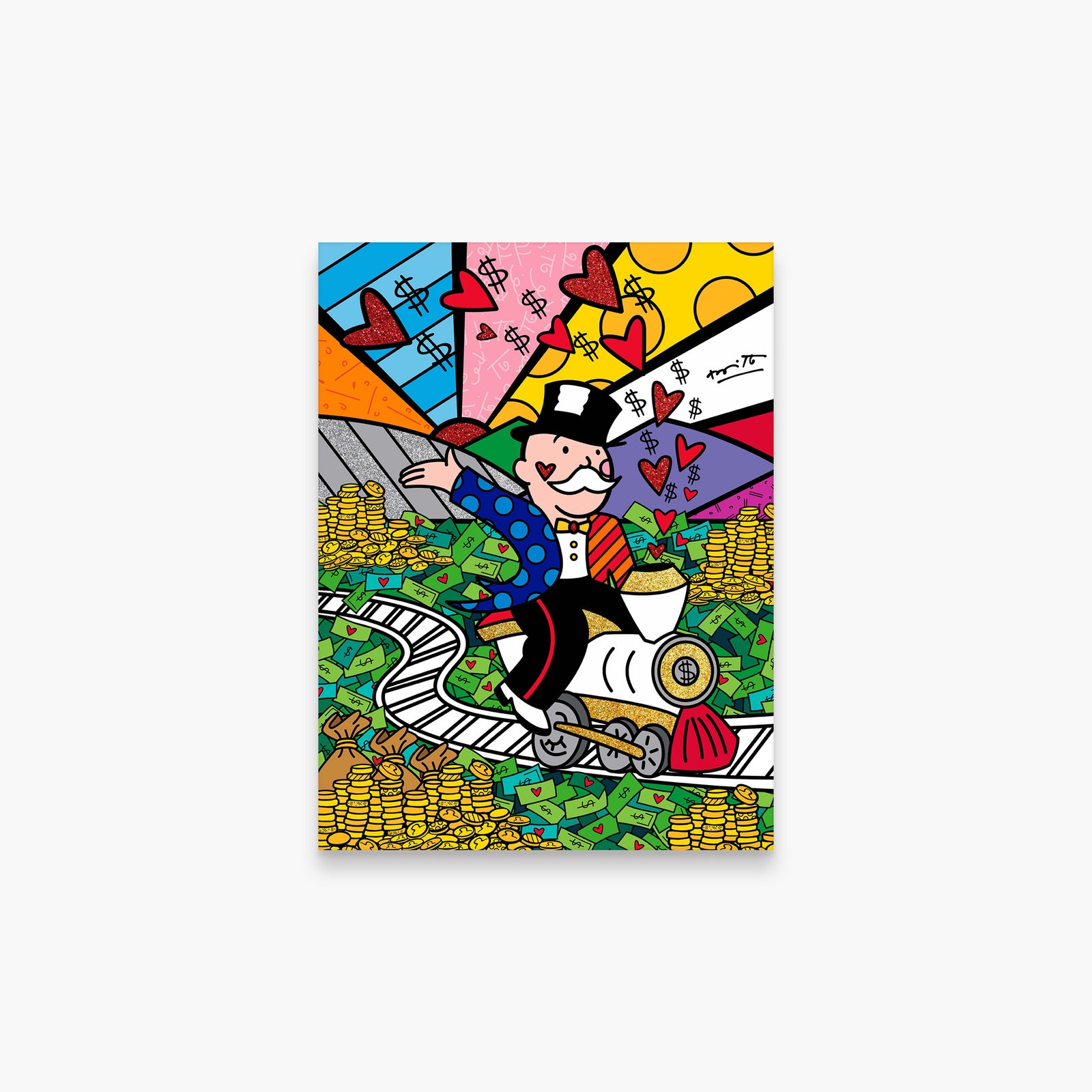 On The Right Track (Monopoly By Britto) - Limited Edition Print