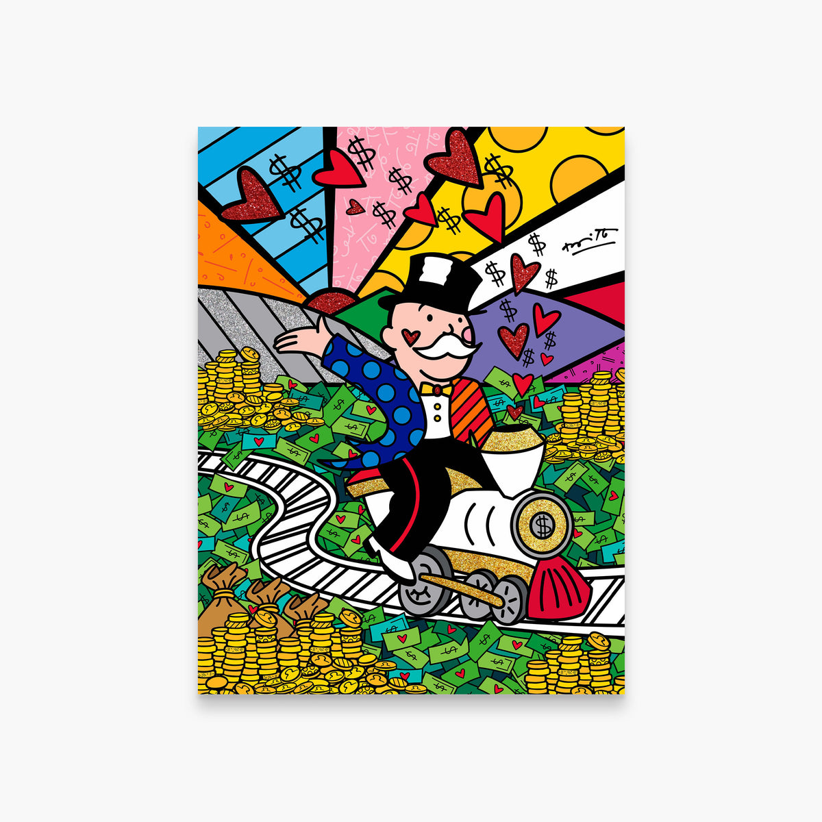 On The Right Track (Monopoly By Britto) - Limited Edition Print