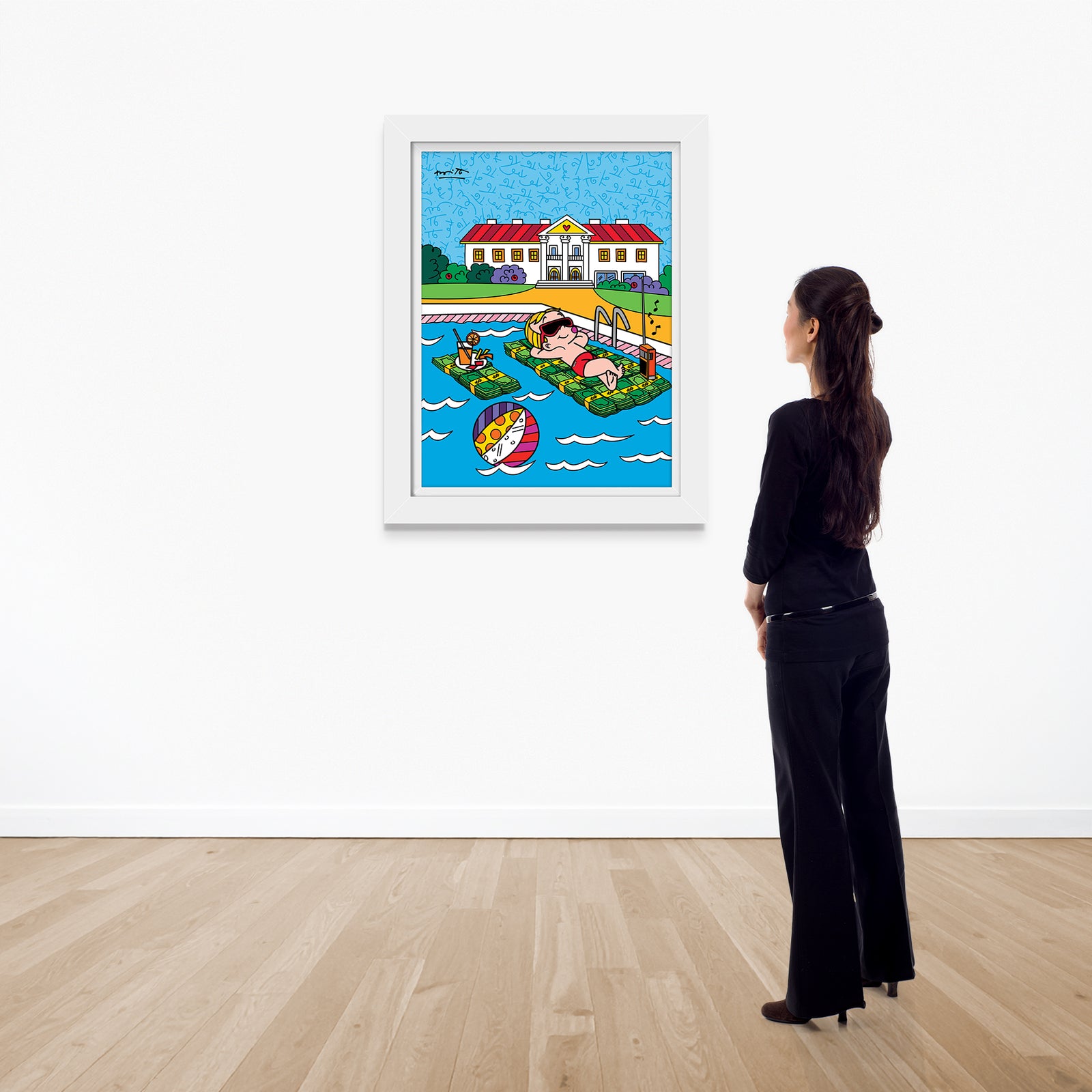 modern pop art life is good richie rich  vibrant home decor