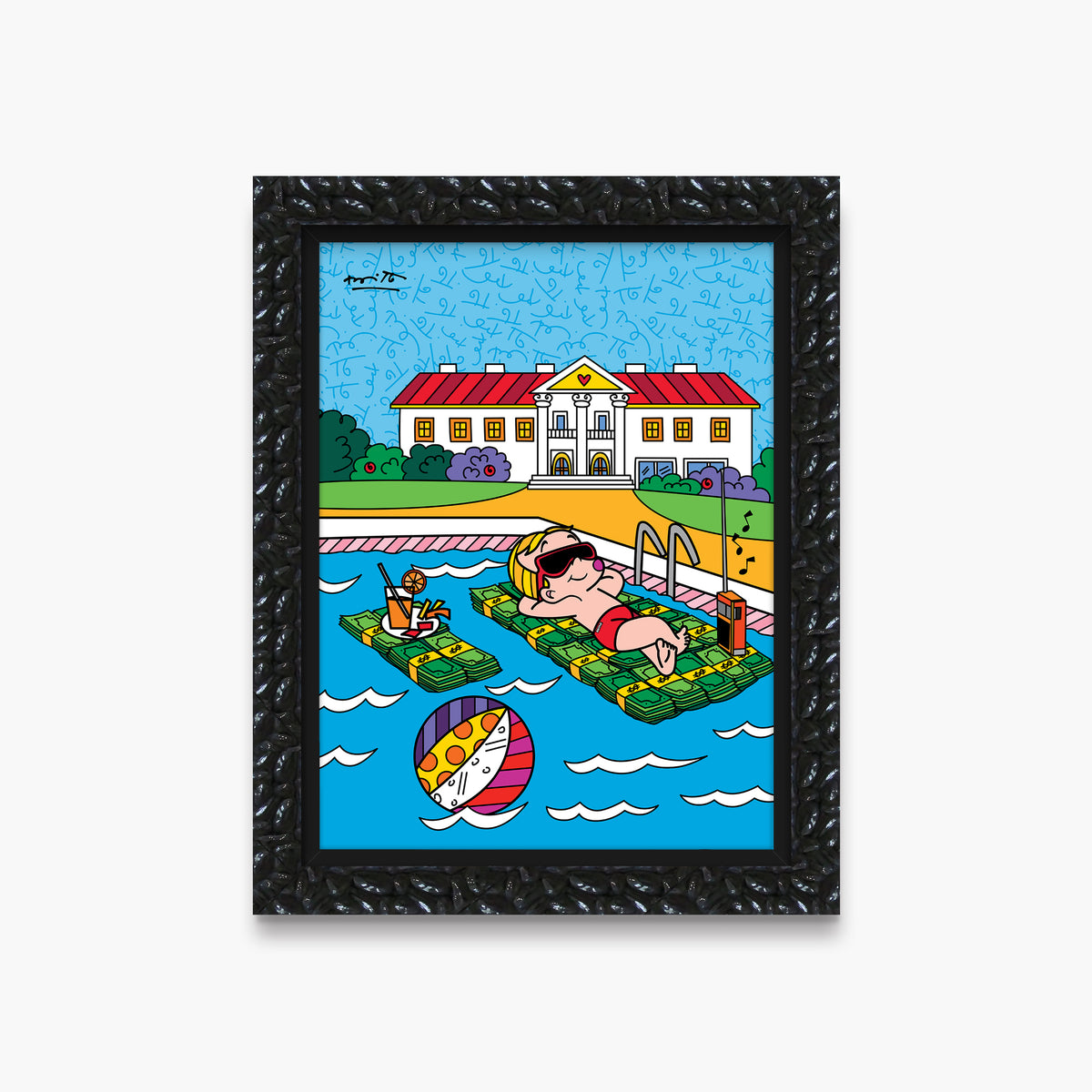 modern pop art life is good richie rich  vibrant home decor