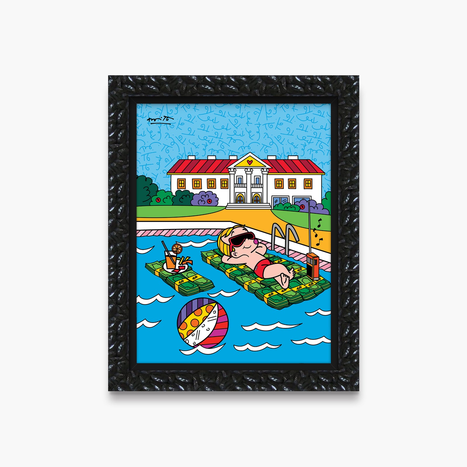 modern pop art life is good richie rich  vibrant home decor